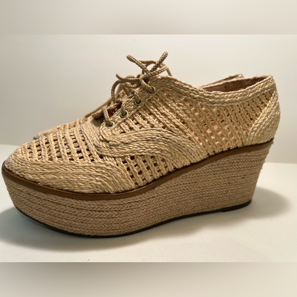 Schultz Jules Raffia Platform Espadrilles Shoes S… - image 1